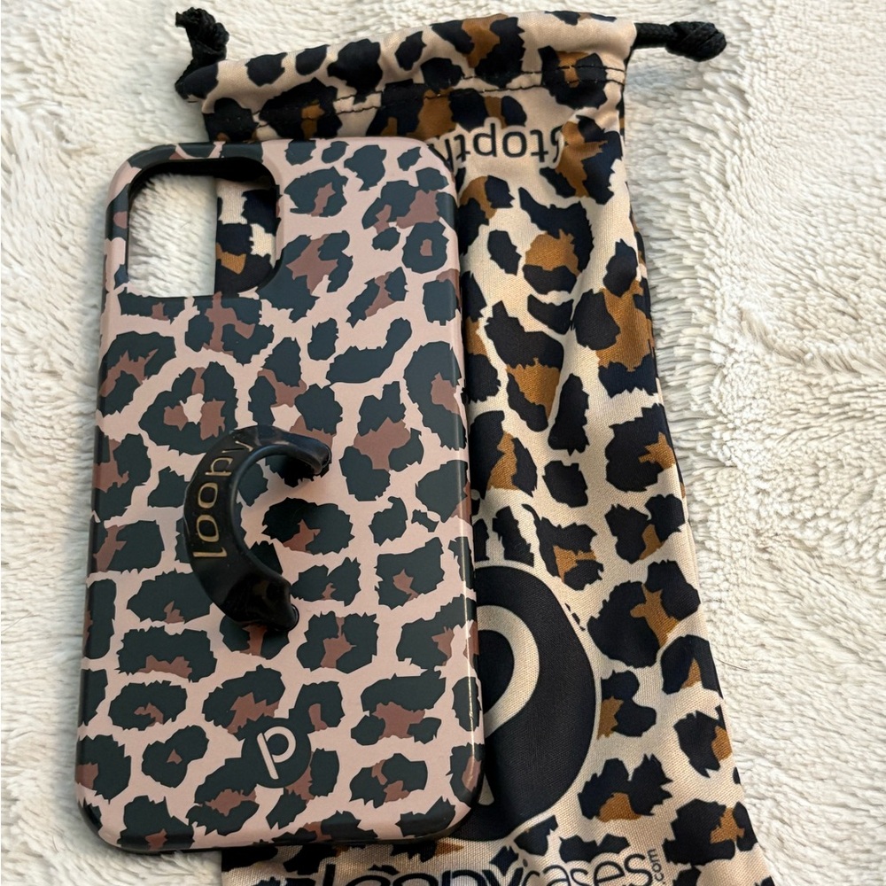 Loopy Case Leopard Print Phone Case - Black and Brown 12/12 pro